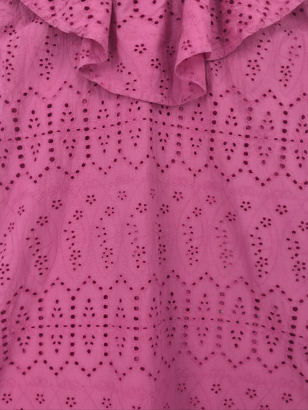 Tuckernuck Pink Eyelet Ruffle Midi Dress Cotton Resort Size Small - Picture 5 of 15